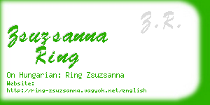 zsuzsanna ring business card
